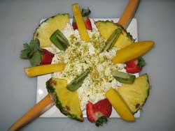 Fruits and vegetables plate